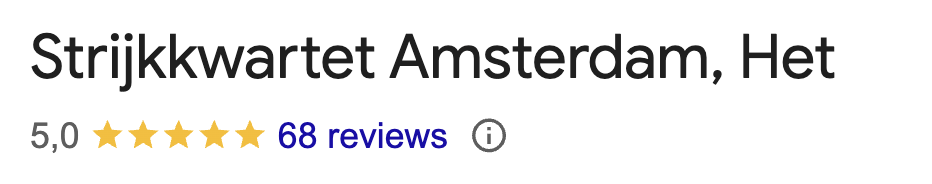 Google reviews Het Strijkkwartet